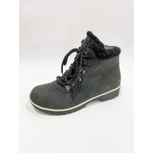 JBU by Jambu Women's 7M Blue Creek Winter Boot Black Lug Sole Lace Up B1BLC01